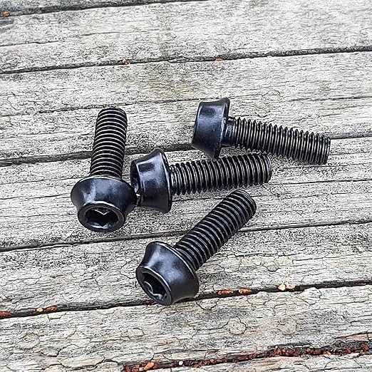 ONIPAX Aluminum Water Bottle Cage Bolts M5 x 16mm Pack of 4 pcs (Black)