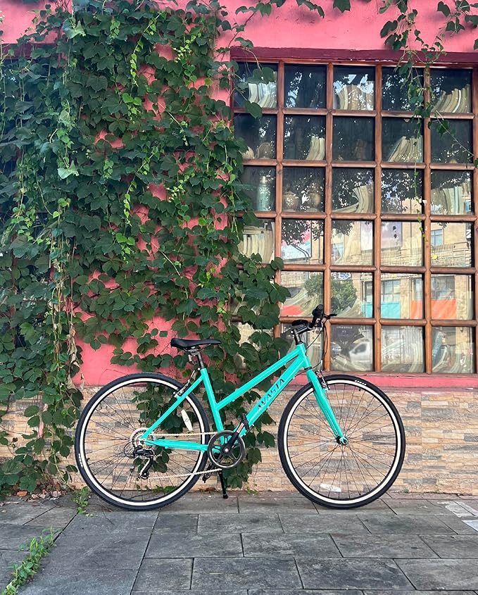 AVASTA Populus 700C Road Bike for Women with Kickstand, 15 17 Inch Lightweight Step Through Aluminum Alloy Frame, 7-Speed Drivetrain, Multiple Colors