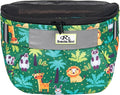 Kids Bike Basket,Durable Front Frame Bicycle & Scooter Basket Bag,Waterproof Fabric Bicycle Handlebar Bag for Boys, Girls, Toddlers with Zipper Mesh Lip (Green Animal)