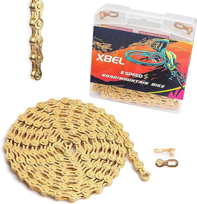 Hycline Bike Chain 6/7/8-Speed,Bicycle Chain 1/2x3/32 Inch,Special Steel for Road Mountain Racing Cycling (116 Links)