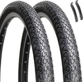 Hycline 26x2.125 Cruiser Bike Tires Set: 2-Pack 26-inch Premium Butyl Rubber High-Performance Folding Replacement Bicycle Tires for Beach Cruiser and Urban Commuting Bicycle