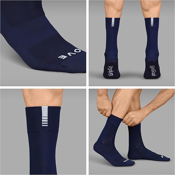 GripGrab Lightweight SL Performance Summer Cycling Socks Eyecatching 2 Lengths Road Mountain Gravel Bike Indoor Biking