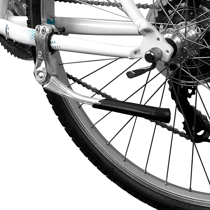 BV Rear Bike Stand for 24"-28" Bikes - Adjustable Bike Kickstand for Adult Bike with 8 Height Levels, Non-Slip Foot & Clamp Grip - Weather-Resistant Aluminum Alloy Bicycle Stand for Road, Mountain BMX