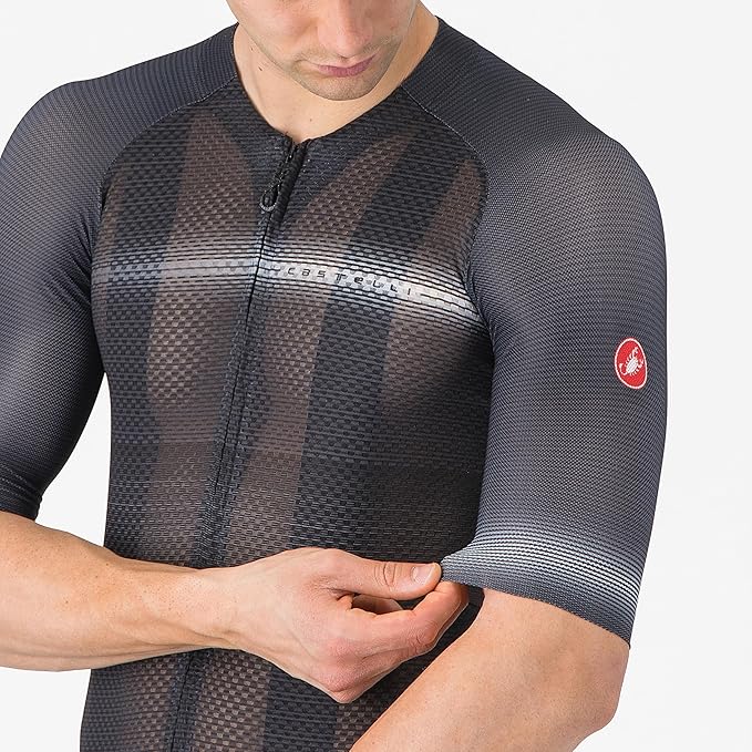 CASTELLI Men’s Climber’s A/C Jersey, Quarter Length Sleeve, Full Zip, Road Cycling & Gravel Biking Jersey with UV Protection