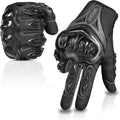 IRON JIA'S Motorcycle Gloves Full Finger Durable for Road Racing Bike Summer Spring Powersports Support Touch Screen Black-XL