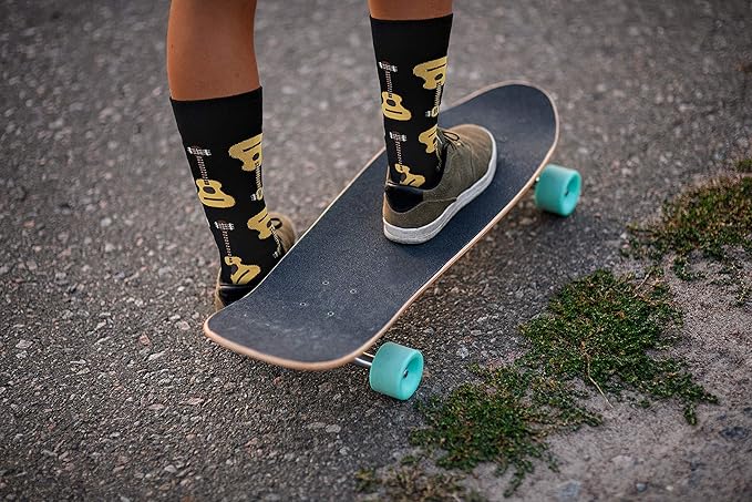 Real Sic Fun Socks for Men and Women - Cozy Cotton Dress Socks with Colorful Designs - Cool, Casual, Wacky Patterned