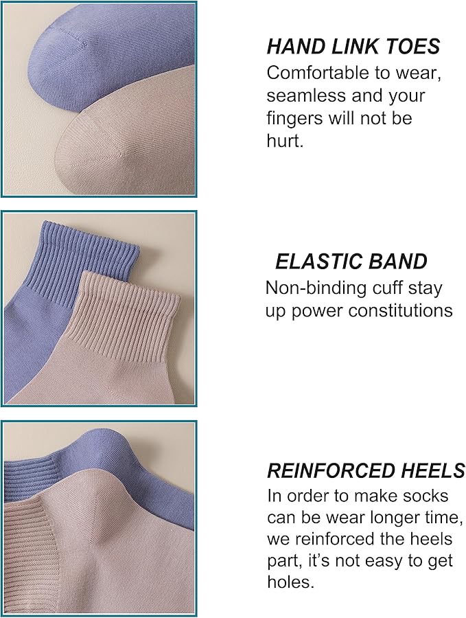 MAGIARTE Womens Mini Crew Ankle Socks Athletic Casual Cotton Socks for Women