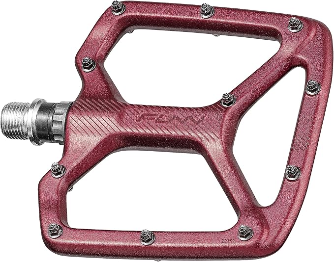 Funn Python Flat Bike Pedals - Wide Platform Bicycle Pedals for BMX/MTB Mountain Bike, 9/16-inch CrMo Axle