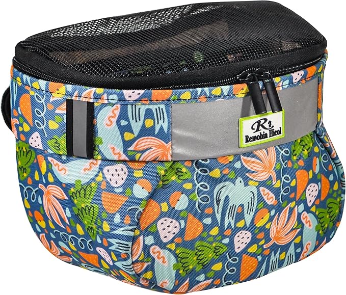 Kids Bike Basket,Durable Front Frame Bicycle & Scooter Basket Bag,Waterproof Fabric Bicycle Handlebar Bag for Boys, Girls, Toddlers with Zipper Mesh Lip (Graffiti)