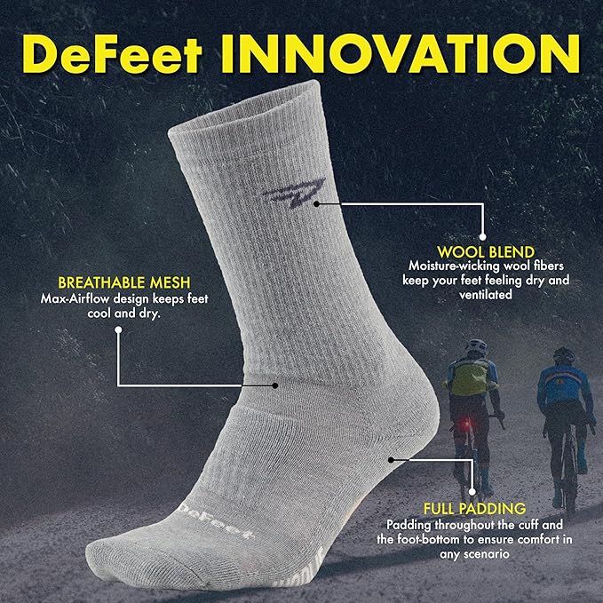 DEFEET | Woolie Boolie 6" Cycling Socks | For Biking, Running, & Everyday Adventures