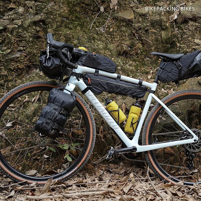 Bike Top Tube Bag Bicycle Front Frame Bag Top Tube Bike Bag 1.2L with Dual Side Mesh Pockets Perfect for MTB Road Bike Cycling Commuting and Outdoor Adventures