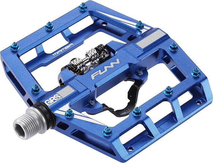 Funn Mamba MTB Clipless Pedals, Single Sided Clip Mountain Bike Pedals, Compatible with SPD Cleats, 9/16-Inch CrMo Axle Bicycle Pedals for MTB/BMX/Gravel Cycling