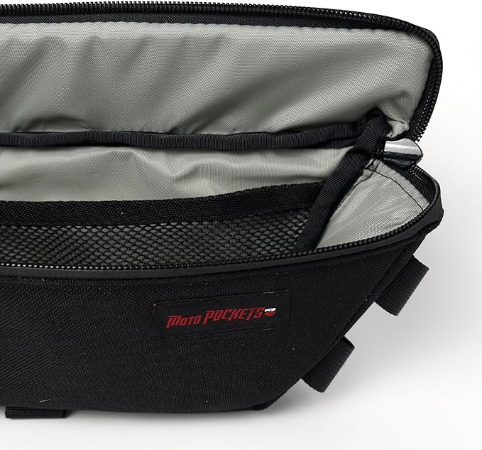 Moto Pockets Adventure Handlebar Bag – Motorcycle Handlebar Storage for ADV Bikes – 2.2L Front Pouch – Water Resistant – Made in USA