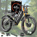 eAhora Romeo Pro 3/2 [2026] 46-50 Mph Electric Bike for Adults, Peak 5600W Dual Motor Ebike, 60V/52V 80Ah/70Ah 250 Miles Long Range E Bike, 26”*4.0 Fat Tire Air Full Suspension Off-Road E-Bike