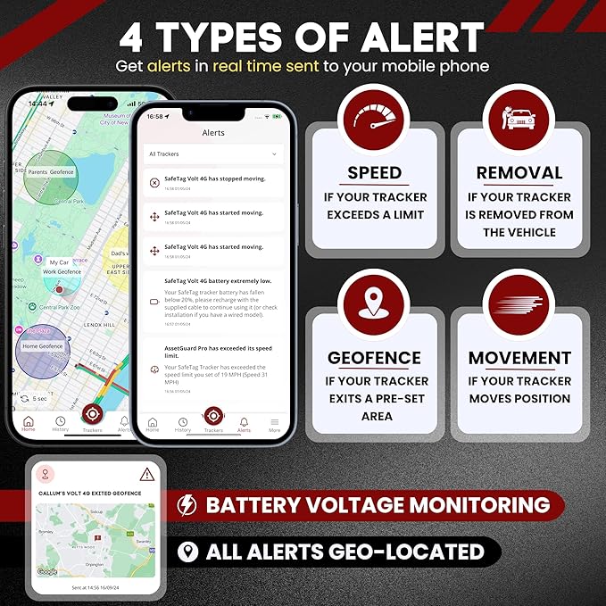 Volt - Real Time GPS Tracker Device - Car, Van, Motorbike, Caravan, Motorhome, Tractor, Coach & Car Tracker - 9-90V, Self-Install Including SIM & Data, 7 Day Free Trial