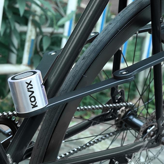Kovix Folding Bike Lock,120dB Alarm Compact Lightweight High Security Anti-Theft Foldable Bicycle Lock with 3 Keys and Mount for E-Bikes Scooter Road Mountain Bike