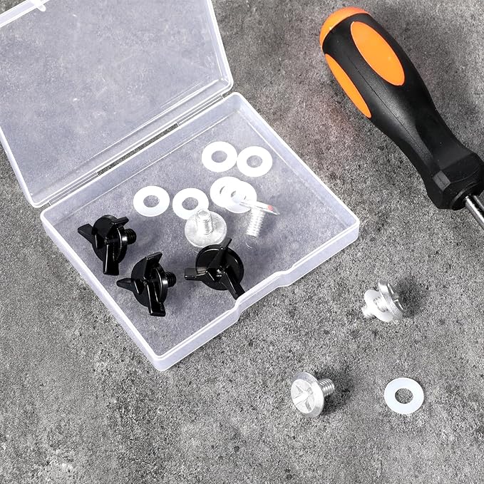 12 PCS Motorcycle Helmet Visor Screws, Helmet Visor Screws with 12PCS Rubber Washers Helmets Visors Replacement Set Helmets Fixing Screw Motorcycle Helmet-Accessories for Motocross, Black