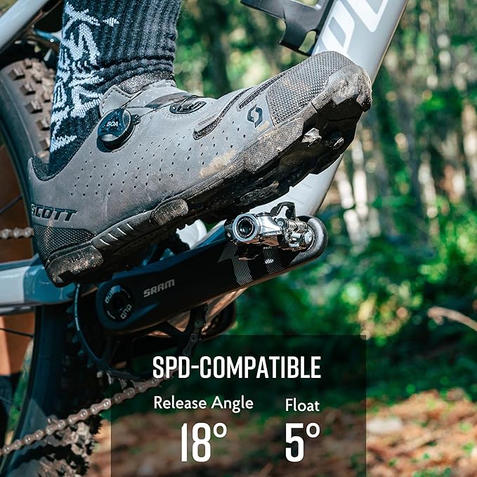 Funn Tactic Clip-in Pedals, Compatible with SPD Cleats, XC Race Pedals for MTB
