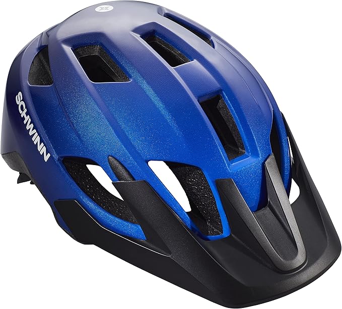 Schwinn Yahara ERT Bike Helmet for Adult Youth Men Women Ages 8 and Up, Can Fit Head Circumference 54-62 cm, with 14 Vents, Removable Visor, and Adjustable Locking Strap
