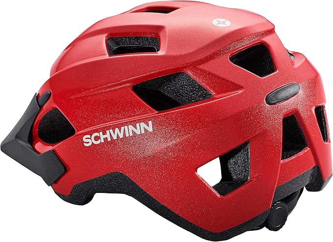 Schwinn Yahara ERT Bike Helmet for Adult Youth Men Women Ages 8 and Up, Can Fit Head Circumference 54-62 cm, with 14 Vents, Removable Visor, and Adjustable Locking Strap