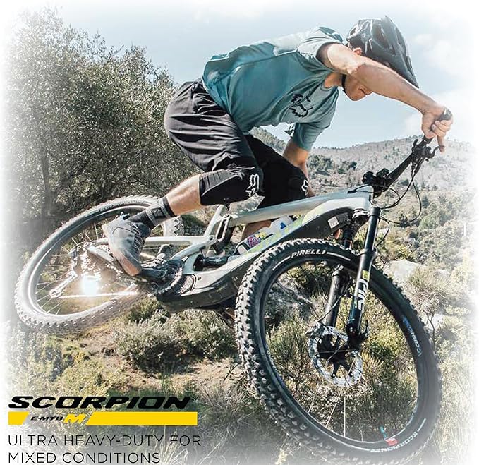 Pirelli Scorpion E-MTB M Red Color Edition Mountain Bicycle Tire 27.5x2.6 - Tubeless High-Performance Tear-Resistant E-MTB Tire for XC Racing, Trail & Enduro Riding