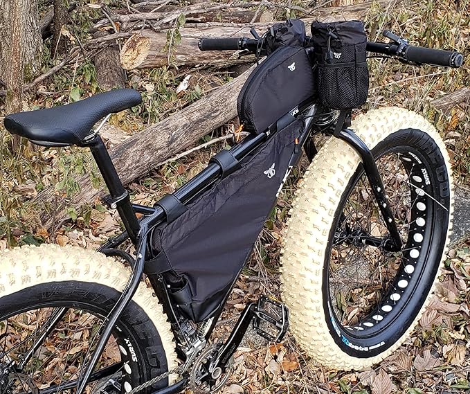 Bike Top Tube Bag | Fuel-Tank Style Bike Packing Bag with Easy 1 Hand Zipper Access