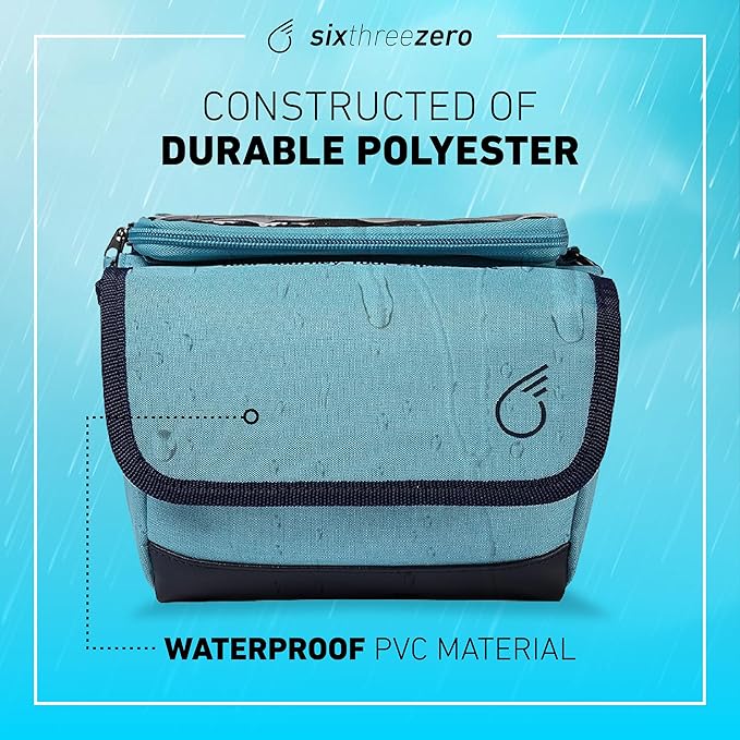sixthreezero Frame Mount Bike Bag, Waterproof Universal Bicycle Pouch, Double Sided Cargo Storage Bags for Top Tube with Phone Holder