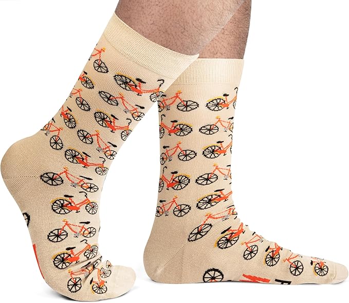 Lavley Bike Socks - Gifts for cyclists and mountain bikers - Fun holiday or birthday gift - Great stocking stuffer
