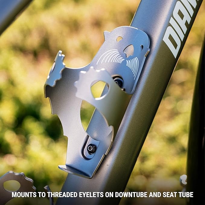 Portland Design Works Water Bottle Cage - Lightweight Water Bottle Holder for Bikes, Otter Cage, Gray