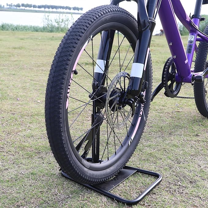 WEEROCK Bike Stand Floor Type Hub Mount Height Adjutable Steel Packing Bicycles Indoor Outdoor Storage Garge for 20-29 Inch Bicycle MTB Road Bike