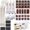 DDJ Bike Tire Repair Kit 43 PCS, Bicycle Inner Tube Puncture Patch Kits with 30 PCS Vulcanizing Parches, Metal Tire Lever & Rasp, Portable Bike Tire Patch Kit for MTB, Road Bike,Parches Para Bicicleta