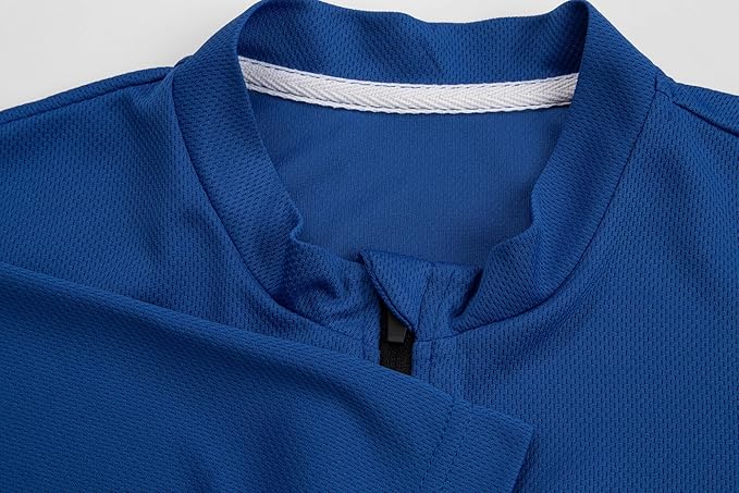 Men's Cycling Jersey Short Sleeves Bike Jersey 1/3 Zipper Solid Color Club Fit, Biking Cycling Shirt Zipper Pocket