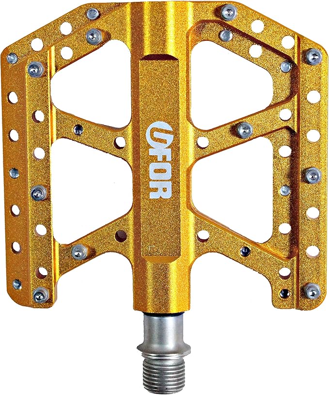 UFOR Thin & Durable Mountain Bike Pedals, Aluminum Alloy Platform MTB Pedals