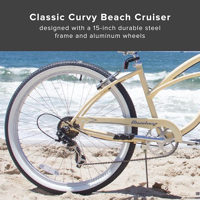 sixthreezero Urban Lady Beach Cruiser Bike, Women's 3 Speed Hybrid Bicycle