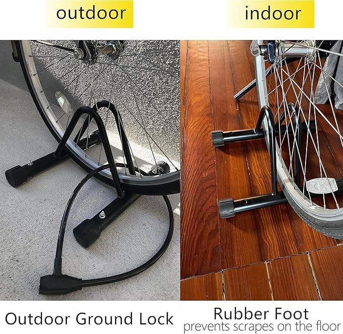 YYDS Bike Stand，Adjustable Bike Rack Garage, Indoor/Outdoor Bicycle Stand, Tire width adjustable 1”to 4”,Bike Stand Floor for Mountain and Road Bike