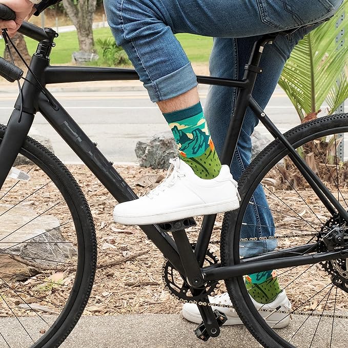 Lavley Bike Socks - Gifts for cyclists and mountain bikers - Fun holiday or birthday gift - Great stocking stuffer