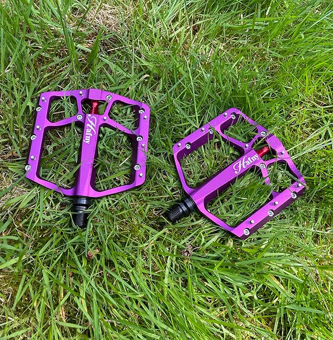 Hafny Aluminum Bike Pedals, CNC machined, Wide Sturdy Platform, HF-1400