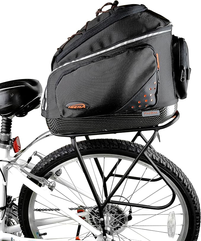 Ibera PakRak IB-RA15 Touring Bicycle Carrier and Quick Release Bag (Splashguard Rack+Bag)