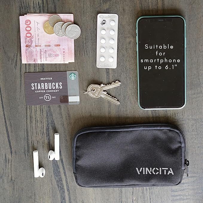 Vincita Essentials Case Tarpaulin - Cycling Wallet Made from Tough Water-Repellant Fabric -Storage Pouch - For Road Bike Cyclist to Store Spare Tubes, Keys, Cards and Phone