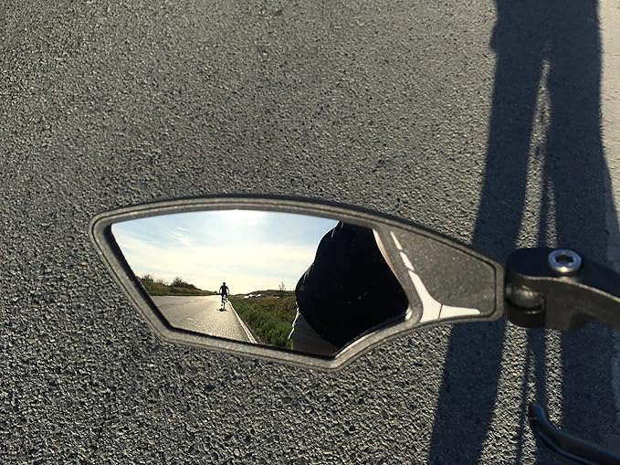 Hafny Handlebar Bike Mirror – HD Glass, Wide Angle, Adjustable 360° Rear View – Shatterproof, Anti-Glare, Premium, MTB, E-Bike, and Commuter Cycling Safety, HF-MR095